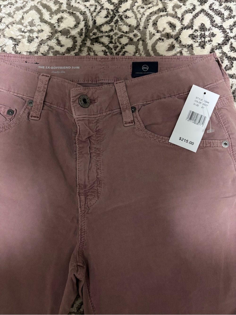 AG Adriano Goldschmied Cropped Pant Dusty mauve/pink color NWT